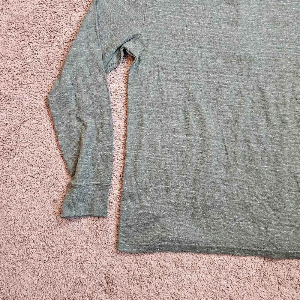 NWT St Johns Bay Henley Shirt Men L Olive Green Long Sleeve Buttons Casual - Picture 12 of 13